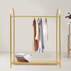 Clothing Garment Rack Metal Cloth Hanger Rack Stand Freestanding Closet Organizer and Storage Clothes Rack Closet Garments Shelf Clothes Drying Rack with Lower Storage Shelf for Boxes Shoes Boots view 2