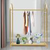Clothing Garment Rack Metal Cloth Hanger Rack Stand Freestanding Closet Organizer and Storage Clothes Rack Closet Garments Shelf Clothes Drying Rack with Lower Storage Shelf for Boxes Shoes Boots view 3