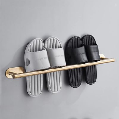 Wall Mounted Shoes Rack, Towel Holder Storage Organizer, Door Shoe Hangers, Hanging Shoe Stand, for Closet, Entrance Passage (Color : Gold)