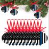 10 Pieces Christmas Ornaments 3 x 3.7 Inch, Blue White American Police Flag Acrylic Hanging Pendant, Honoring Law Enforcement Officers Xmas Decorations for Christmas Tree Home Party view 1