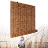Bamboo Roll-Up Shades for Patio & Indoor/Outdoor Privacy - 43x59in (WxH) Brown Reed Blinds view 1