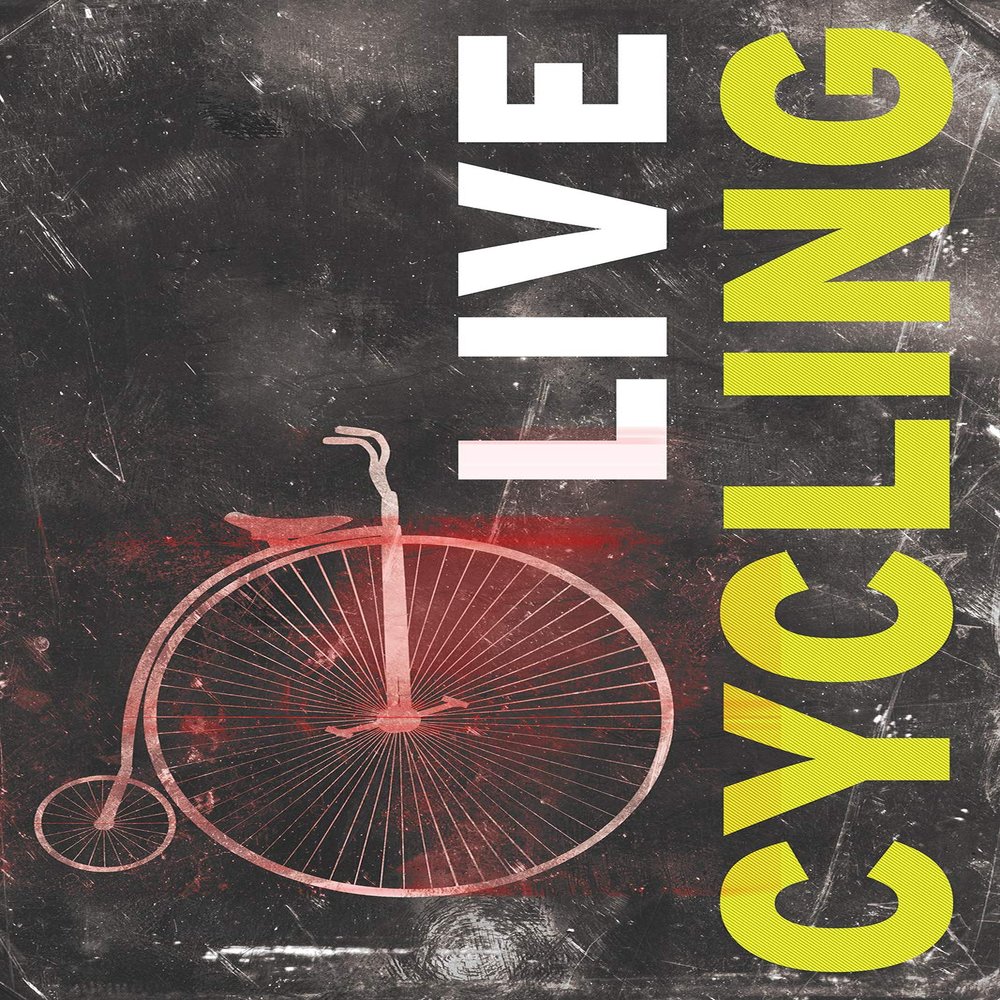 100% Smooth Cotton Paper - Cycling Motivational Poster 10"Live Cycling Photo Print Art Motivation Gift Victorian Penny Farthing Bicycle - Size: 18 x 12 Inches
