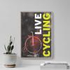 100% Smooth Cotton Paper - Cycling Motivational Poster 10"Live Cycling Photo Print Art Motivation Gift Victorian Penny Farthing Bicycle - Size: 18 x 12 Inches view 4
