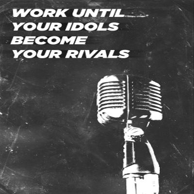 100% Smooth Cotton Paper - Singing Motivational Poster 06"Work Until. Photo Print Art Motivation Quote Gift Opera Voice Music Success - Size: 18 x 12 Inches