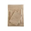 Cozy & Cute 100% Sturdy Cotton Weave Flannel Sheet Set | Solid Color Artful Print in Soft & Subtle Hues | Durable All Season Extra Deep Pocket Aesthetic Bedding | 4 Piece King Size Pretty Brown Shade view 2