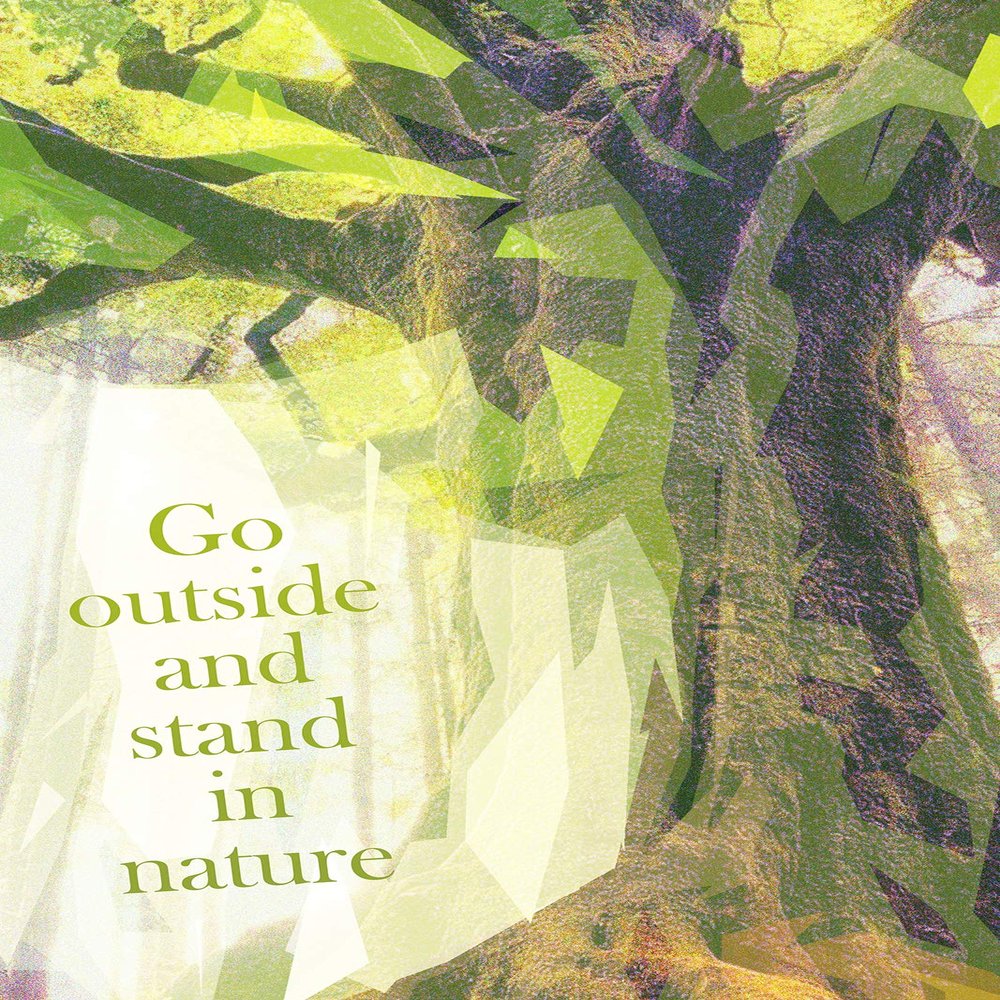 100% Smooth Cotton Paper - Go Outside and Stand in Nature - Print Photo Poster Quote - Art - Size: 18 x 12 Inches
