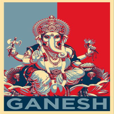 100% Smooth Cotton Paper - Ganesh Art Print - Hope - Photo Poster Gift - Elephant Headed Hindu God Hinduism - Size: 18 x 12 Inches