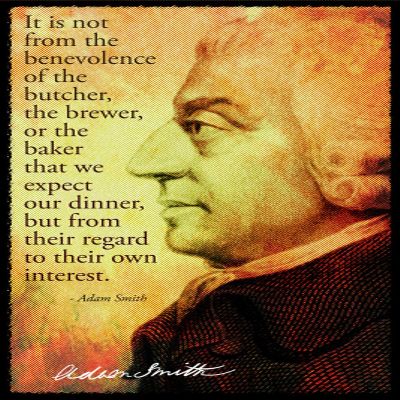 100% Smooth Cotton Paper - Adam Smith Art Print Photo Poster Gift Quote Economics - Size: 18 x 12 Inches
