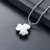 SHEIL Hold Clear Zircon Lucky Clover Stainless Steel Cremation Urn Necklace for Ashes for Women Men Keepsake Memorial Jewelry view 3