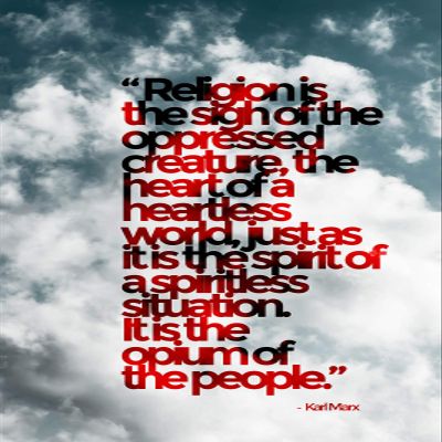 100% Smooth Cotton Paper - Karl Marx Quote 2"Religion is The Sign of The Oppressed. Art Print Photo Poster Gift - Size: 18 x 12 Inches