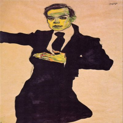 100% Smooth Cotton Paper - Egon Schiele - Max Oppenheimer (1910) - Painting Photo Poster Print Art Gift Wall Home Decor - Size: 18 x 12 Inches