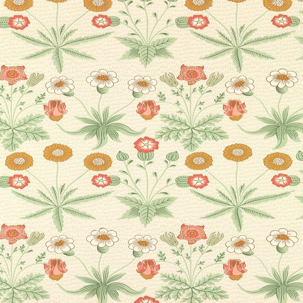 100% Smooth Cotton Paper - William Morris - Daisy Wallpaper (1864) Photo Poster Art Print Painting - Size: 18 x 12 Inches
