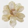 Factory Direct Craft Artificial Gold Glittered Magnolia Stem for Christmas Displays and Early Spring Flower Arrangements view 1