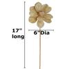 Factory Direct Craft Artificial Gold Glittered Magnolia Stem for Christmas Displays and Early Spring Flower Arrangements view 3