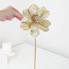 Factory Direct Craft Artificial Gold Glittered Magnolia Stem for Christmas Displays and Early Spring Flower Arrangements view 4