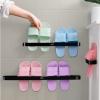 CTVR Bathroom Shoes Storage Holder Rack, Door Shoe Hangers, Wall-Mounted Multifunctional Slipper Stand, Towel Organizer, Suitable for Kitchen, Porch view 3