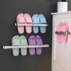 CTVR Wall-Mounted Shoes Rack, Multifunctional Shoes Storage Holder, Door Shoe Hangers, Slipper Stand, Bathroom Towel Organizer (Size : 60 * 5 * 2.5cm) view 3