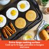 bella Electric Non-Stick Griddle, Make 10 Eggs At Once, Healthy-Eco Non-stick Coating, Hassle-Free Clean Up, Large Submersible Cooking Surface, 10.5" x 20", Black view 3
