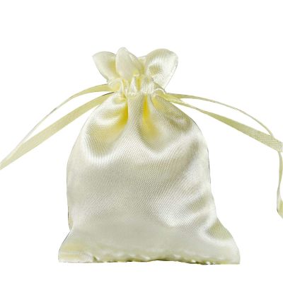 Balsa Circle 24 pcs 3x4-Inch Yellow Wedding Favor Satin Bags with Drawstring Pouches Candy Treats Bridal Shower Jewerly Package