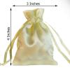 Balsa Circle 24 pcs 3x4-Inch Yellow Wedding Favor Satin Bags with Drawstring Pouches Candy Treats Bridal Shower Jewerly Package view 2