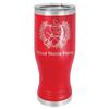 LaserGram 14oz Vacuum Insulated Pilsner Mug, Flag of Guatemala, Personalized Engraving Included (Red) view 1