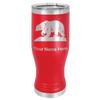 LaserGram 14oz Vacuum Insulated Pilsner Mug, Polar Bear, Personalized Engraving Included (Red) view 1