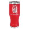 LaserGram 14oz Vacuum Insulated Pilsner Mug, Virgen de Guadalupe, Personalized Engraving Included (Red) view 1