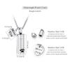 SHEIL Pet Cremation Jewelry Paw Print Cylinder Memorial Urn Locket Necklace for Dog/Pet's Ashes with Box/Chain/Funnel view 3