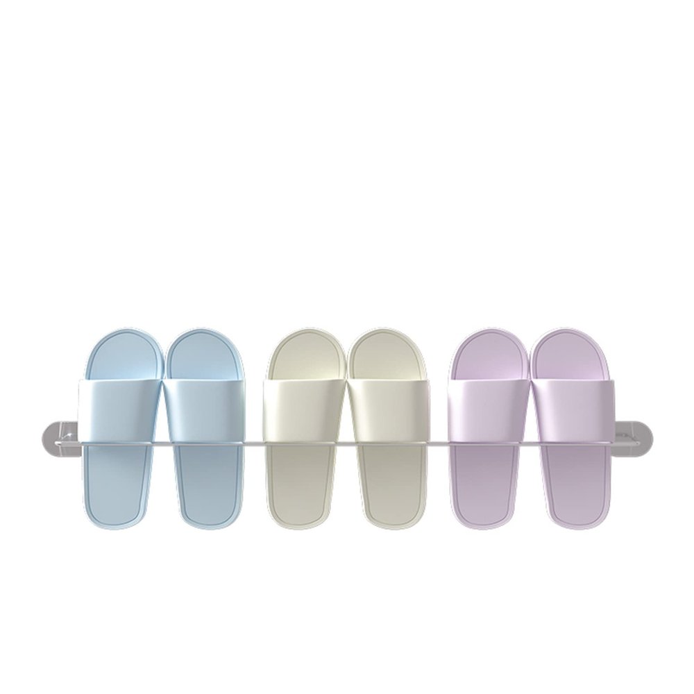 CTVR Stainless Steel Shoes Rack, Wall Mounted Towel Holder Storage Organizer, Bathroom Door Shoe Hangers, Hanging Shoe Stand, for Kitchen, Entryway (Size : 62 * 4 * 3.2cm)