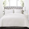 Lush Decor Ava Quilt Diamond Pattern Solid 3 Piece Oversized Bedding Blanket Bedspread Set - Full/Queen - Off-White view 1