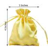 Balsa Circle 120 pcs 3x4-Inch Gold Wedding Favor Satin Bags with Drawstring Pouches Candy Treats Bridal Shower Jewerly Package view 2