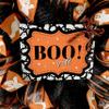 Halloween Boo Yall Wreath with Adorable Ghosts Handmade Deco Mesh. Available in 24 inch and 28 inch diameters view 2