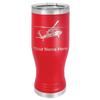 LaserGram 14oz Vacuum Insulated Pilsner Mug, Military Helicopter 1, Personalized Engraving Included (Red) view 1