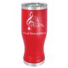 LaserGram 14oz Vacuum Insulated Pilsner Mug, Musical Notes, Personalized Engraving Included (Red) view 1