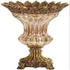 CFLNYC Home Decor Flower Vase Decor Crystal Glass Flower Vase with Resin Base European Vase for Dried Flowers Plants,Ideal Decoration for Home Office Wedding Party Gift,30 cm view 1