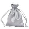 Balsa Circle 120 pcs 3x4-Inch Silver Wedding Favor Satin Bags with Drawstring Pouches Candy Treats Bridal Shower Jewerly Package view 1