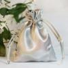 Balsa Circle 120 pcs 3x4-Inch Silver Wedding Favor Satin Bags with Drawstring Pouches Candy Treats Bridal Shower Jewerly Package view 3