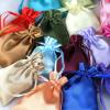 Balsa Circle 120 pcs 3x4-Inch Silver Wedding Favor Satin Bags with Drawstring Pouches Candy Treats Bridal Shower Jewerly Package view 4