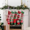 TEEAMORE Custom Christmas Stockings Set of 5 Personalized Christmas Stocking with Name Custom Name Hanging Stockings view 3