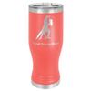 LaserGram 14oz Vacuum Insulated Pilsner Mug, Salsa Dancers, Personalized Engraving Included (Coral) view 1