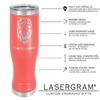LaserGram 14oz Vacuum Insulated Pilsner Mug, Pair of Dice, Personalized Engraving Included (Coral) view 4