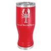 LaserGram 14oz Vacuum Insulated Pilsner Mug, Lobster, Personalized Engraving Included (Red) view 1