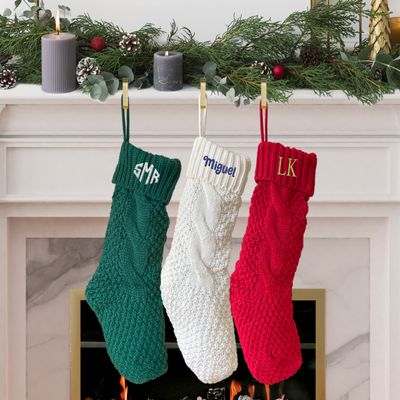 TEEAMORE Custom Christmas Stocking Set of 5 Personalized Christmas Stocking with Name Custom Name Hanging Stocking