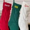 TEEAMORE Custom Christmas Stocking Set of 5 Personalized Christmas Stocking with Name Custom Name Hanging Stocking view 2