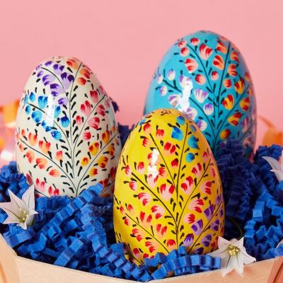 Dear Holidays Floral Vine Easter Eggs Set of 3