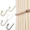 1x Curtain Tieback Hooks U Style Metal Tie Backs Modern Design Curtains Holdback Hooks Drape Holdback Tie-Back Wall Hangers,D,4pcs view 4