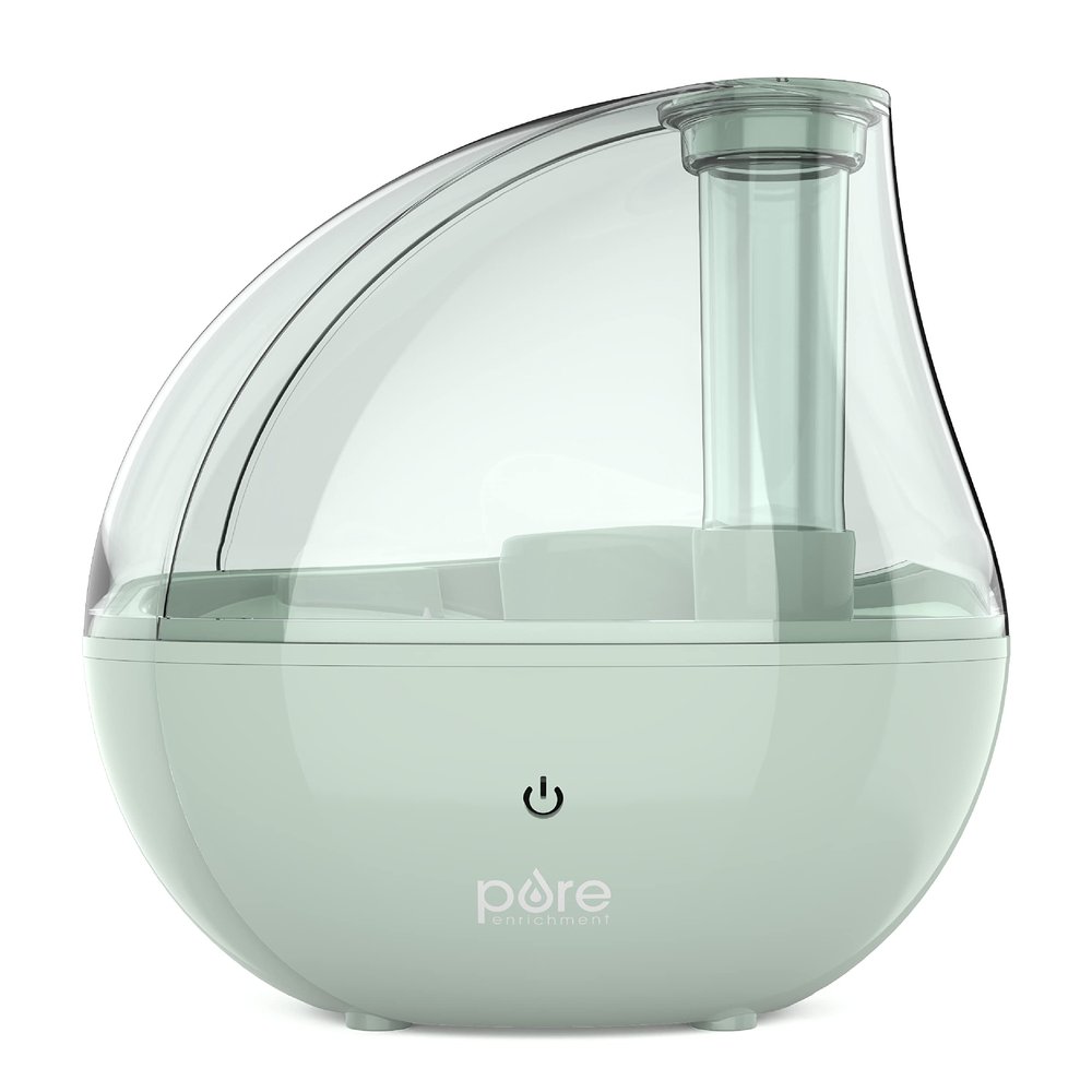 Pure Enrichment PureBaby Ultrasonic Cool Mist Humidifier & Soft Glow Night Light, Whisper-Quiet and Ideal for Baby Nurseries & Kids Bedrooms to Relieve Congestion, Colds, & Coughs (Whisper Green)