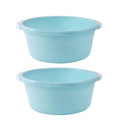 STOBAZA 2pcs Large Sky- Plastic Wash Basin Household Foot and Washing Basins for Kitchen Bathroom Use Safe and Non- Design for Daily Cleaning Tasks