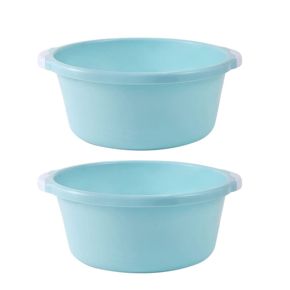 STOBAZA 2pcs Large Sky- Plastic Wash Basin Household Foot and Washing Basins for Kitchen Bathroom Use Safe and Non- Design for Daily Cleaning Tasks