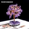 KIZQYN Crystal Tree/Money Tree Crystal Tree Amethyst Gem Tree Quartz Crystal Cluster Base Bonsai Lucky Money Tree Sculpture Home Office Decoratio for Wealth and Luck Gem Tree view 2